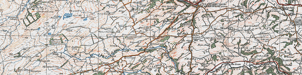Old map of Ystrad Uchaf in 1921