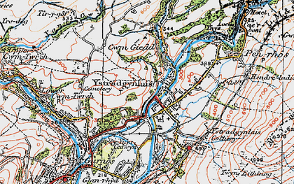 Old map of Ystradgynlais in 1923