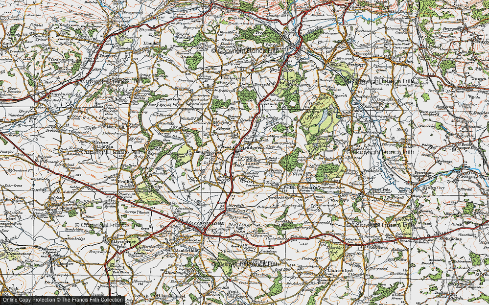Old Map of Ystradowen, 1922 in 1922