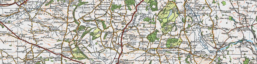 Old map of Ystradowen in 1922