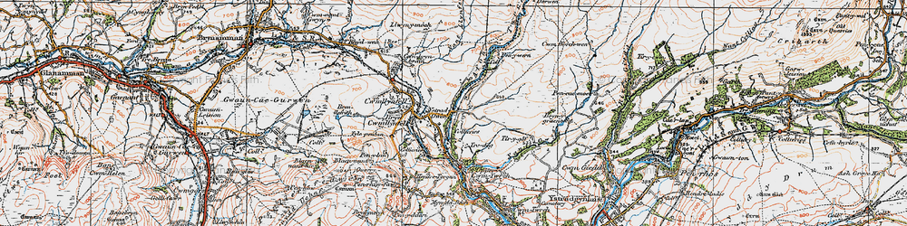 Old map of Ystradowen in 1923
