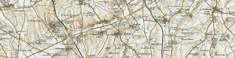 Old map of Ab Kettleby in 1901-1903