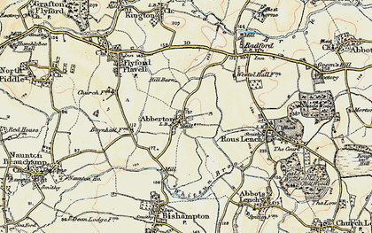 Old map of Abberton in 1899-1901