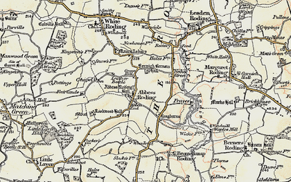 Old map of Abbess End in 1898