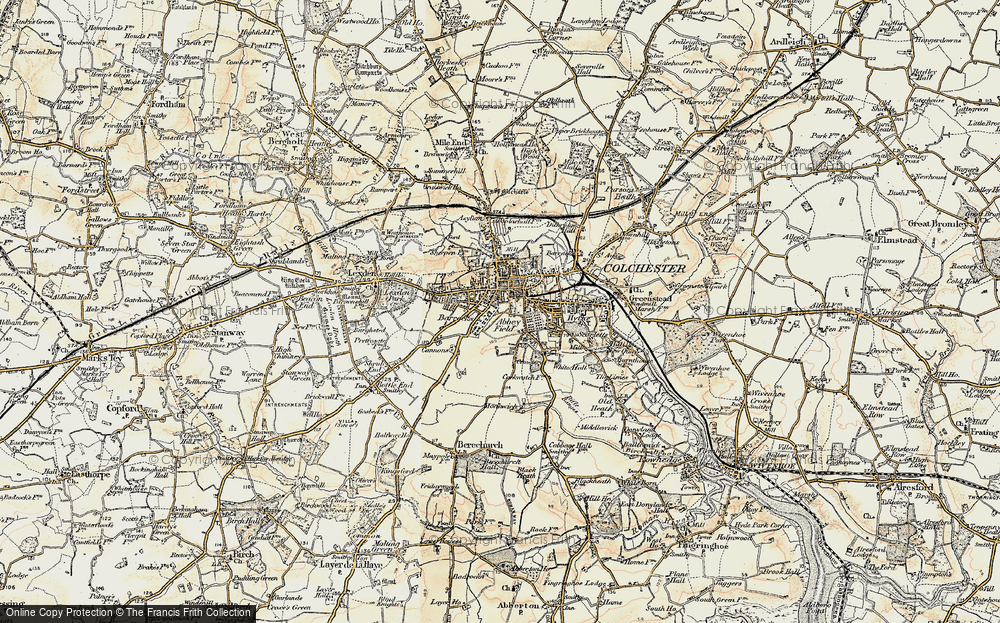 Old Map of Abbey Field, 1898-1899 in 1898-1899