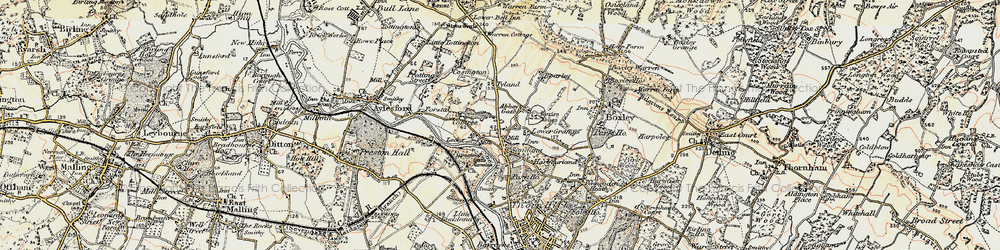 Old map of Abbey Gate in 1897-1898