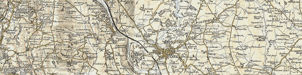 Old map of Abbey Green in 1902-1903