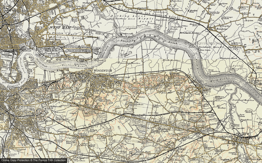 Old Map of Abbey Wood, 1897-1902 in 1897-1902