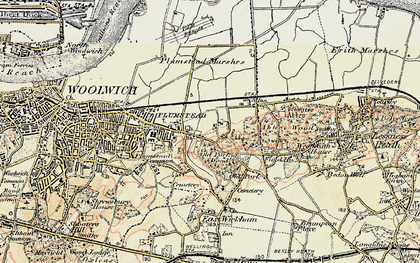 Old map of Abbey Wood in 1897-1902
