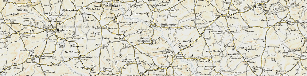 Old map of Abbots Bickington in 1900