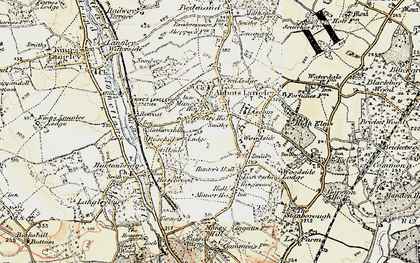 Old map of Abbots Langley in 1897-1898