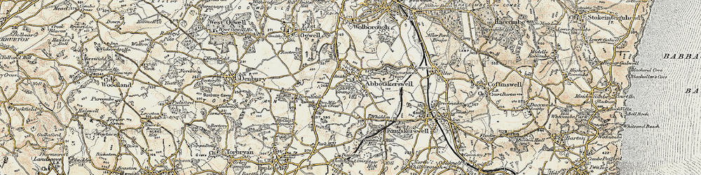 Old map of Abbotskerswell in 1899