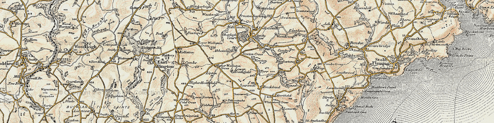 Old map of Abbotsleigh in 1899