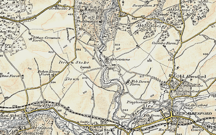 Old map of Abbotstone in 1897-1900