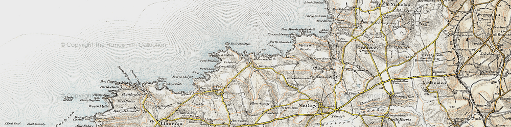 Old map of Abercastle in 0-1912