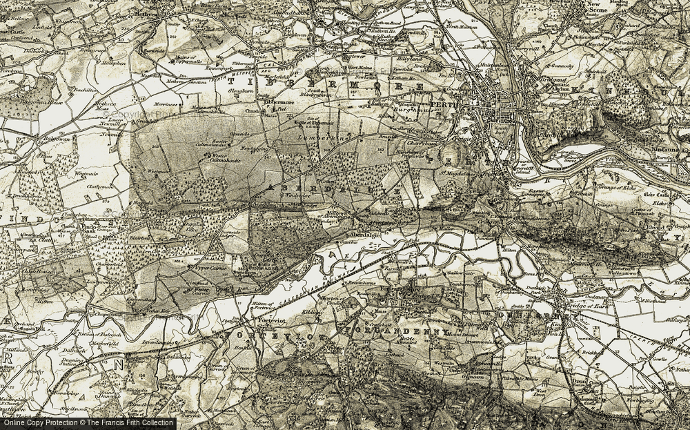 Old Map of Aberdalgie, 1906-1908 in 1906-1908