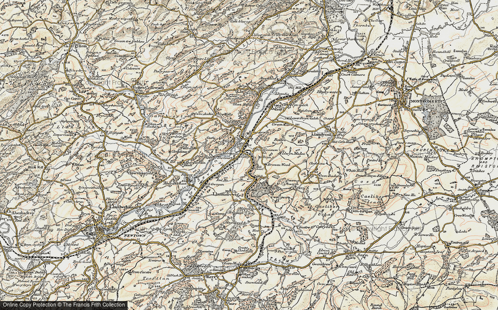 Old Map of Abermule/Aber-miwl, 1902-1903 in 1902-1903