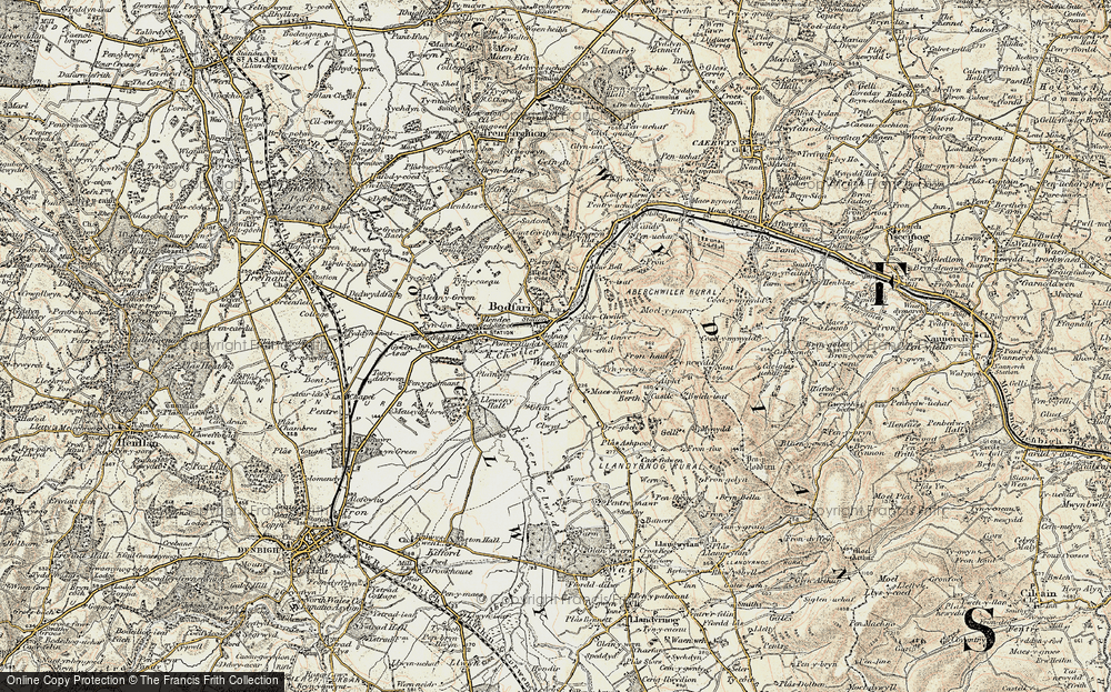 Old Map of Aberwheeler/Aberchwiler, 1902 in 1902