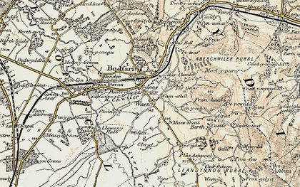 Old map of Aberwheeler/Aberchwiler in 1902