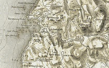 Old map of Achnacloich/Ach na Cloiche in 1906-1908