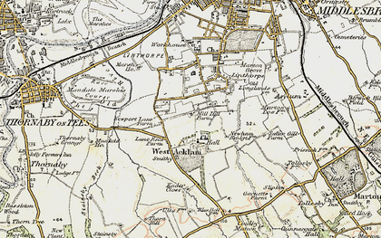 Old map of Acklam in 1903-1904