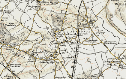 Old map of Ackworth Grange in 1903