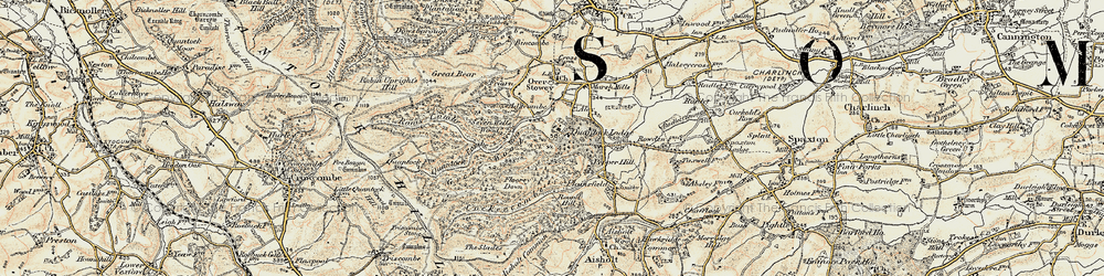Old map of Adscombe in 1898-1900
