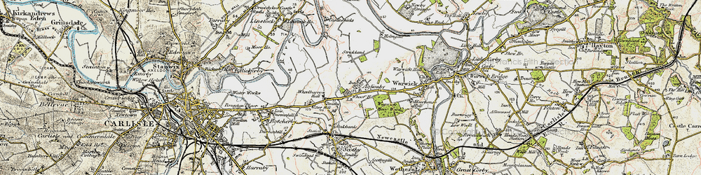 Old map of Aglionby in 1901-1904