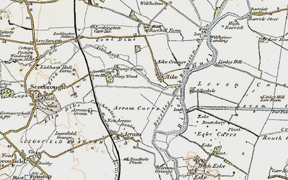 Old map of Aike Grange Stud in 1903-1908