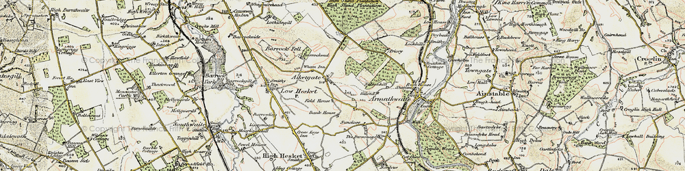 Old map of Aiketgate in 1901-1904