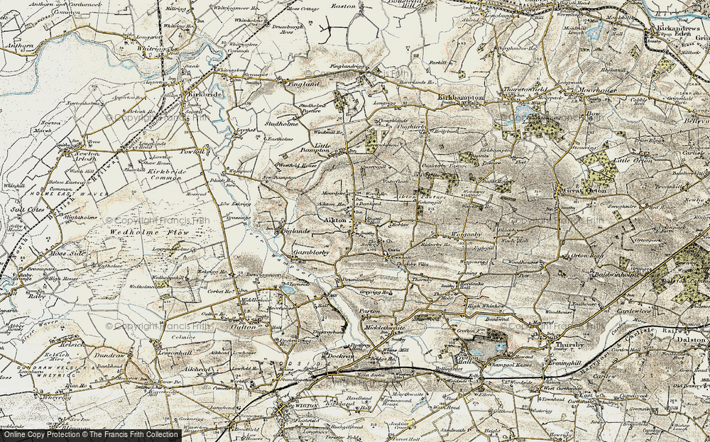 Old Map of Aikton, 1901-1904 in 1901-1904