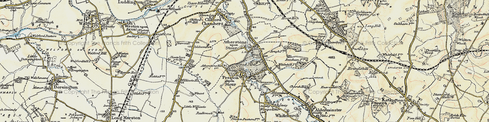 Old map of Ailstone in 1899-1901