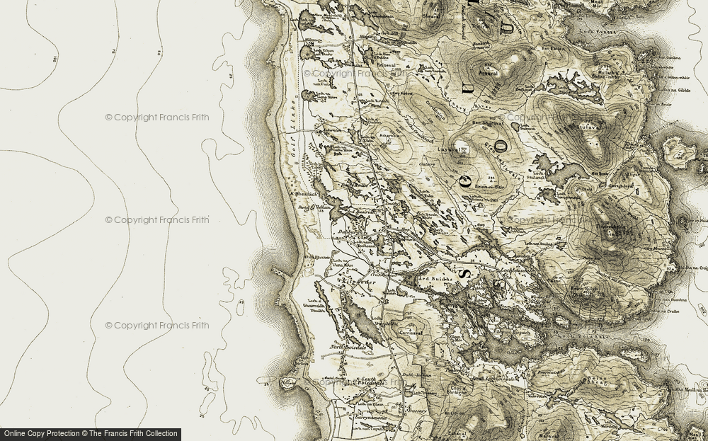 Old Map of Àird Ruairidh, 1911 in 1911