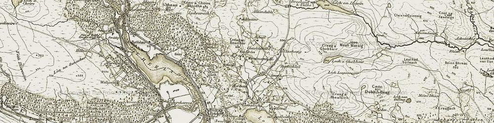 Old map of Achuil in 1911-1912