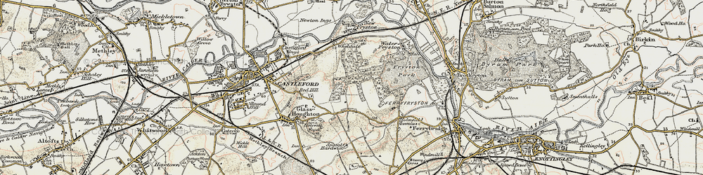 Old map of Airedale in 1903