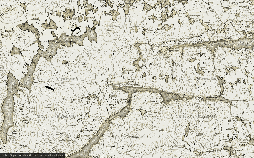 Old Map of Airidh a Bhruaich, 1911 in 1911