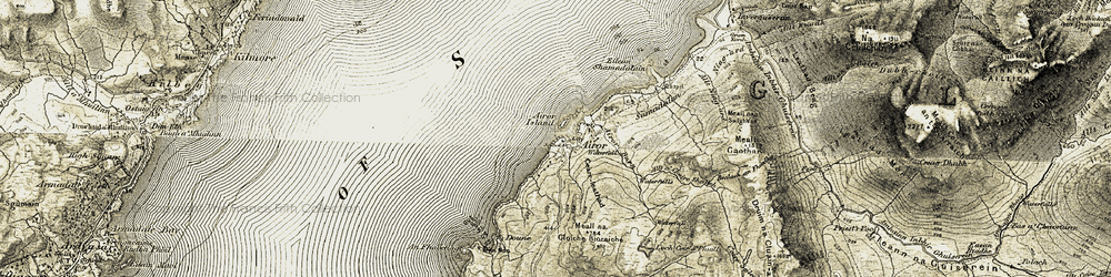 Old map of Airor in 1908
