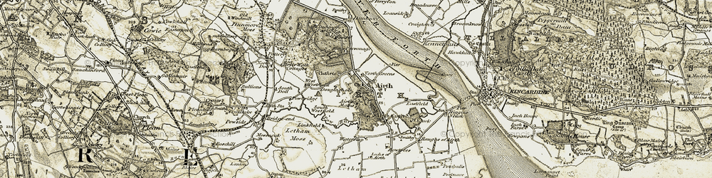 Old map of Airth Mains in 1904-1906