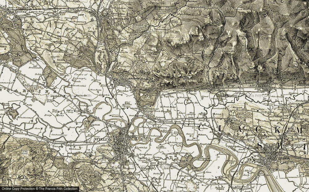 Old Map of Airthrey Castle, 1904-1907 in 1904-1907