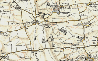 Old map of Aisby in 1902-1903