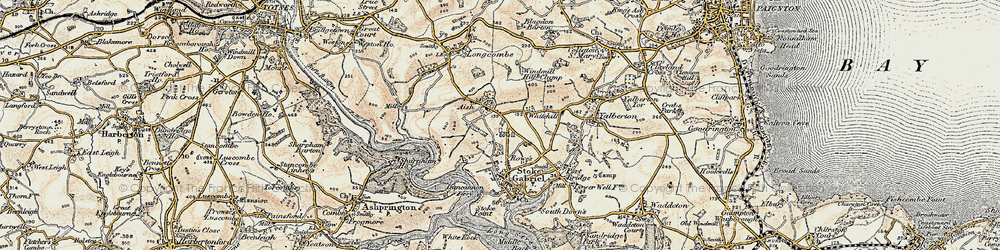 Old map of Aish in 1899