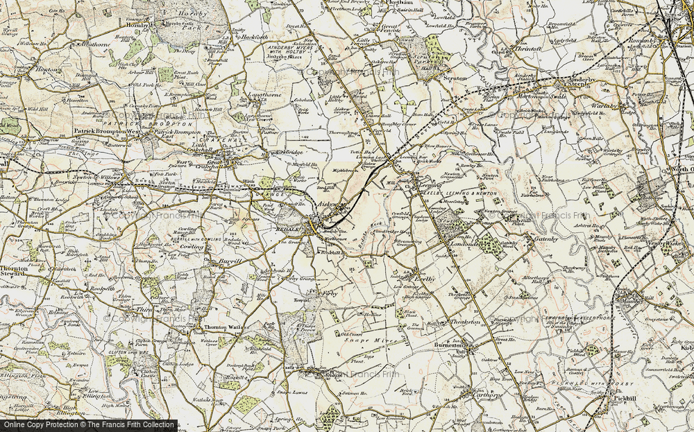 Old Map of Aiskew, 1904 in 1904
