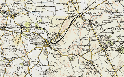 Old map of Aiskew Grange in 1904