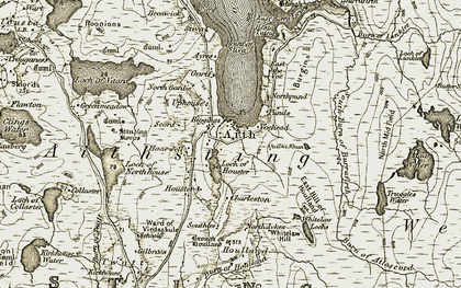 Old map of Aith in 1911-1912