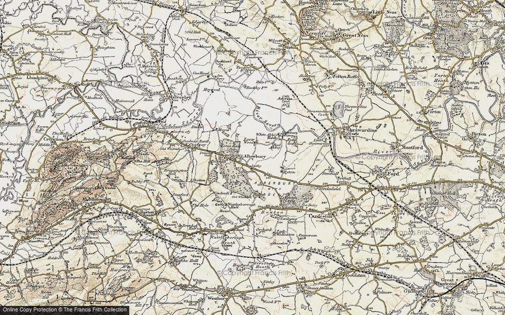Old Map of Alberbury, 1902 in 1902