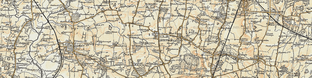 Old map of Albourne Green in 1898