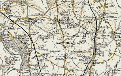 Old map of Albrighton in 1902
