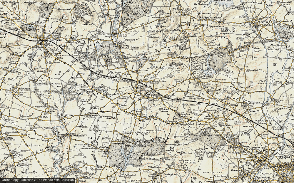 Old Map of Albrighton, 1902 in 1902