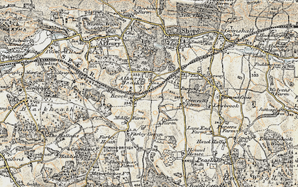 Old map of Albury Heath in 1898-1909