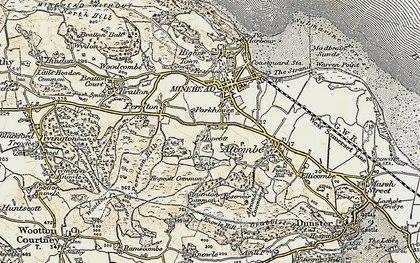 Old map of Alcombe in 1898-1900